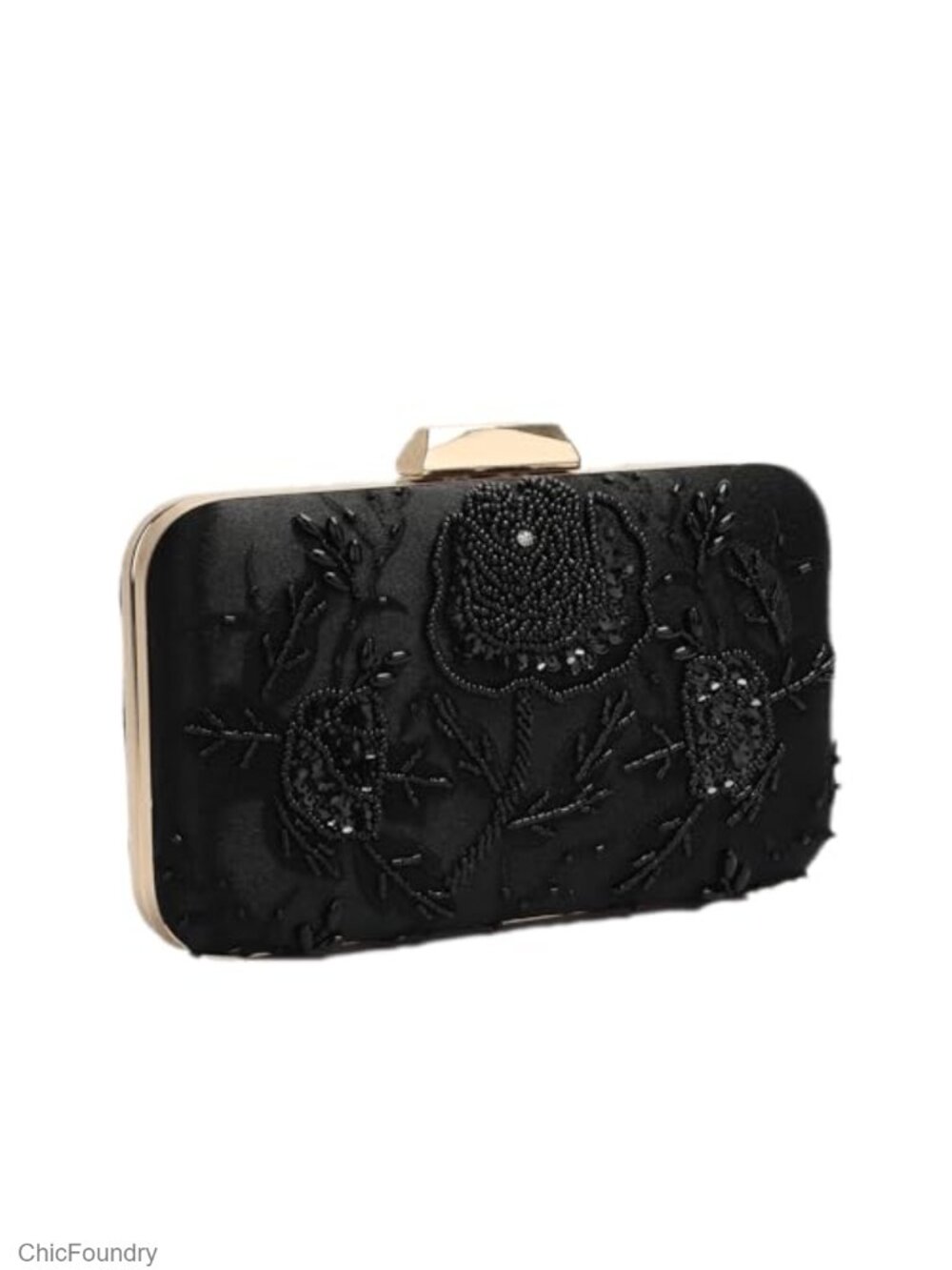 Beaded Sequin Embroidery Clutch Evening Bag Wristlet Crossbody